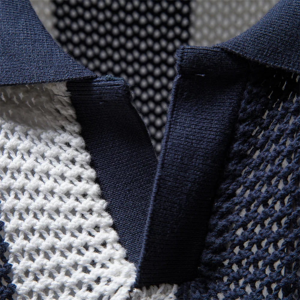 Polo homme Lino | Col ouvert, coupe ajustée | Manches courtes, finitions côtelées