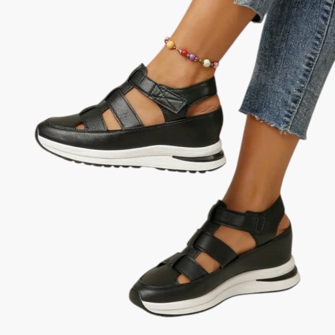 Sandali donna con zeppa e cinturini regolabili