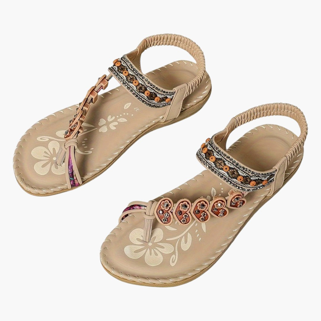 Dam-sandaler med flexibel sula och enkel påtagning