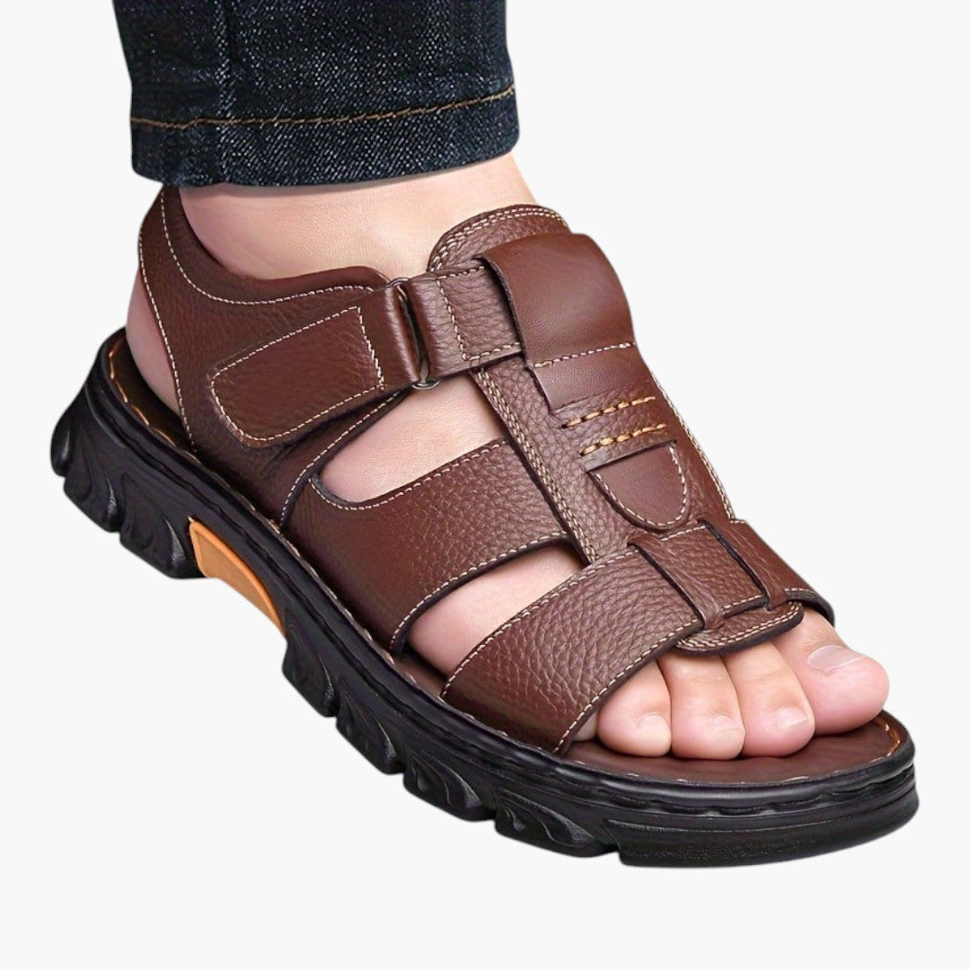 Sandales Homme a Semelles en Caoutchouc et Bout Ouvert