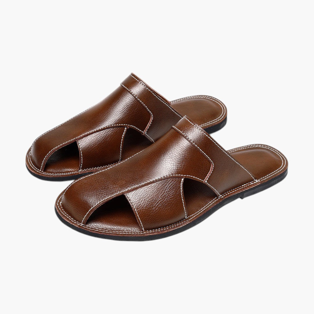 Sandales Homme a Bout Rond et Fermeture Sans Lacets