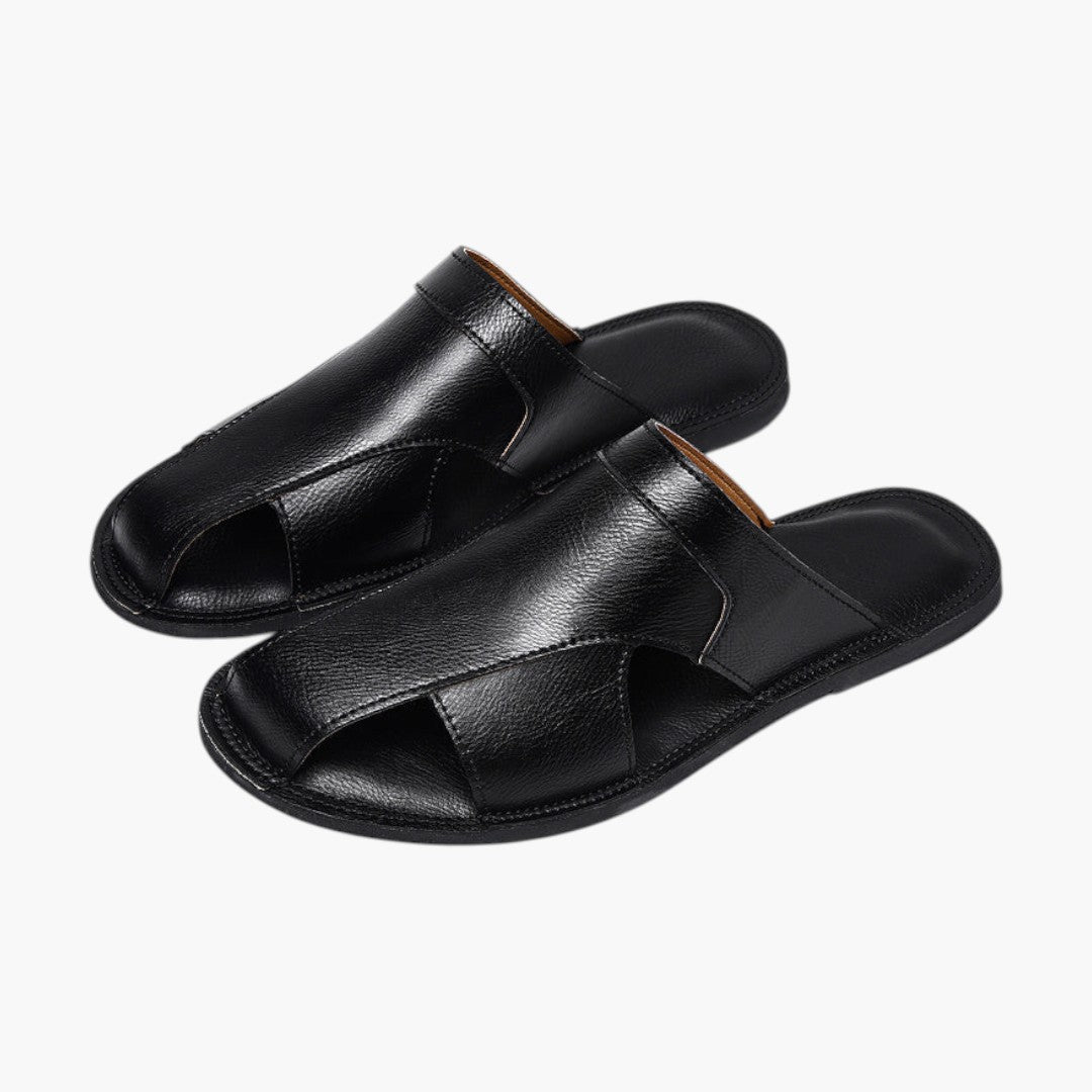 Sandales Homme a Bout Rond et Fermeture Sans Lacets