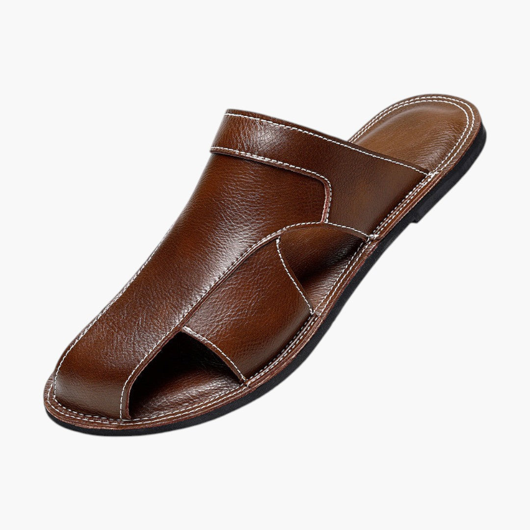 Sandales Homme a Bout Rond et Fermeture Sans Lacets