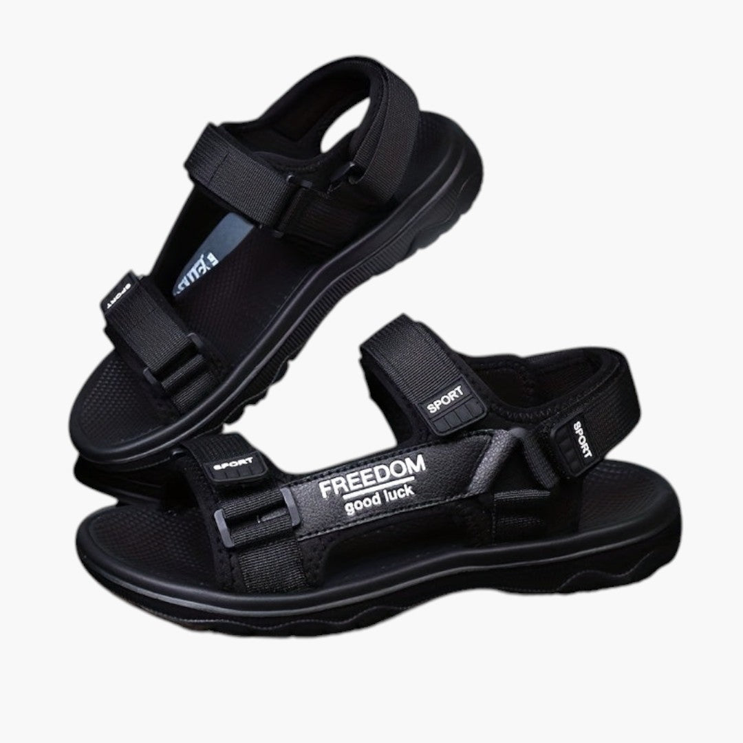 Herrsandaler med justerbar stängning och tjock sula