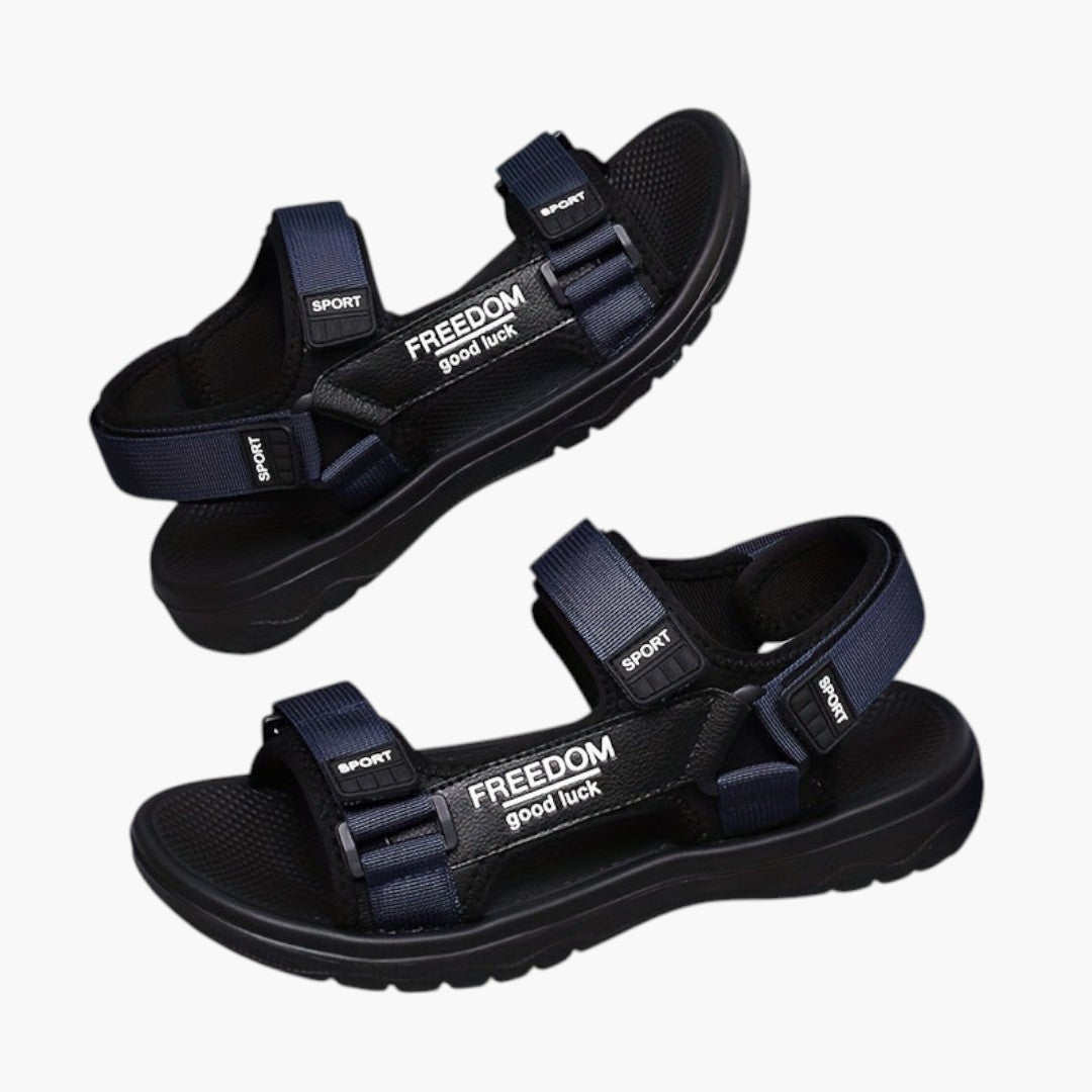 Herrsandaler med justerbar stängning och tjock sula