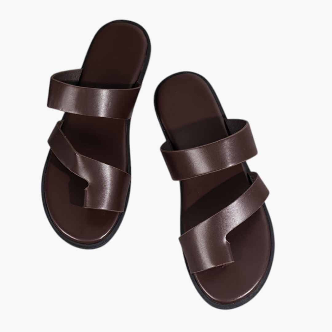 Sandales Plates Résistantes Hommes avec Bout Ouvert