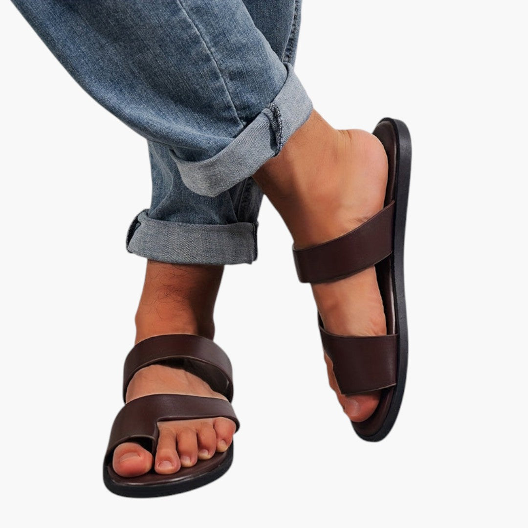 Sandales Plates Résistantes Hommes avec Bout Ouvert