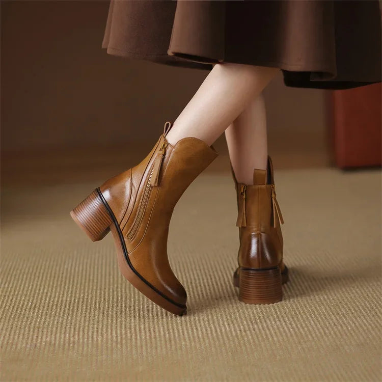 Bottines femme | Semelle stable, confort durable | Style élégant polyvalent hiver et mi-saison