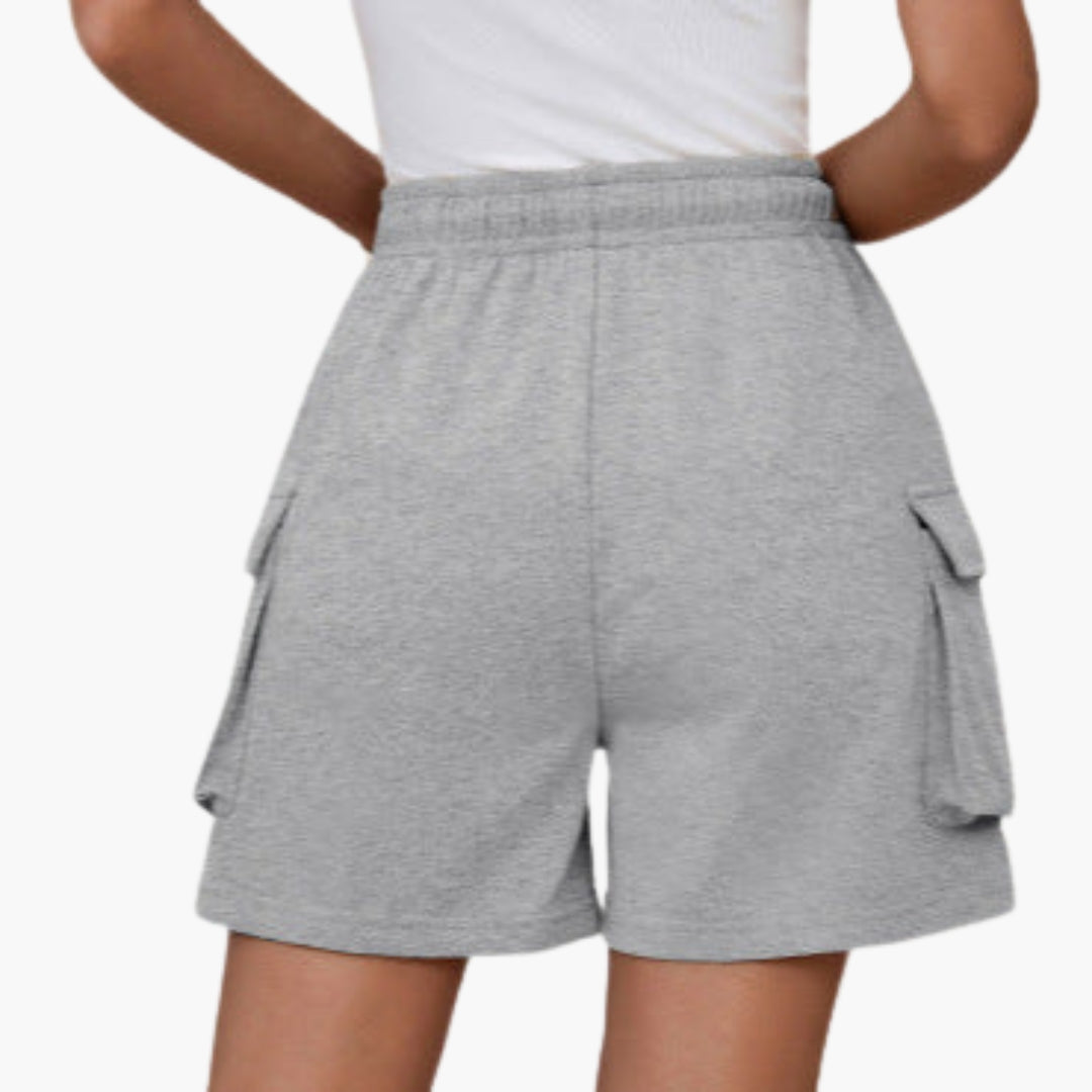 Short Cargo Femme avec Taille Élastique