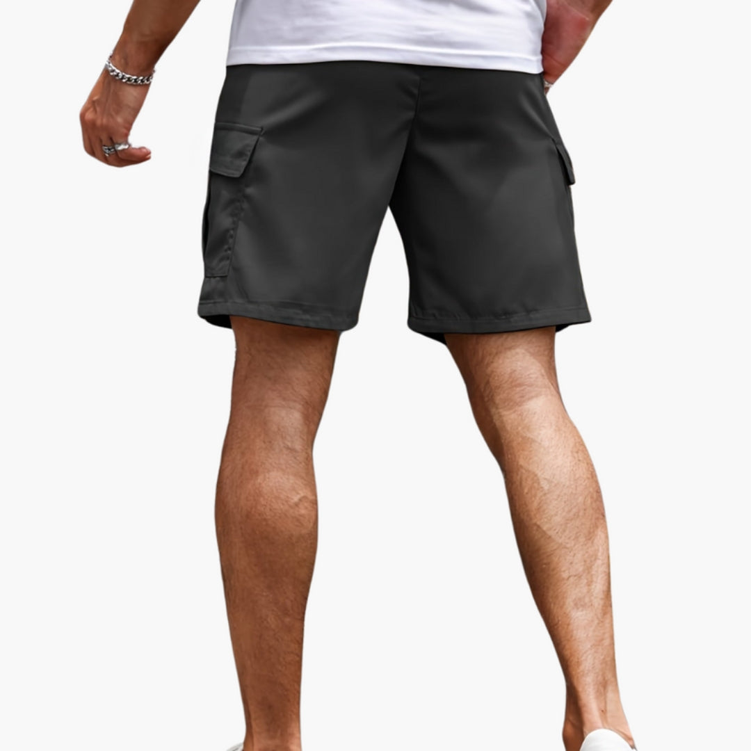 Pantaloncini cargo da uomo con orlo dritto