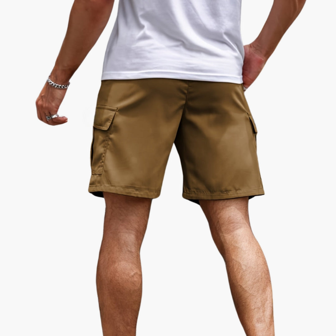 Pantaloncini cargo da uomo con orlo dritto
