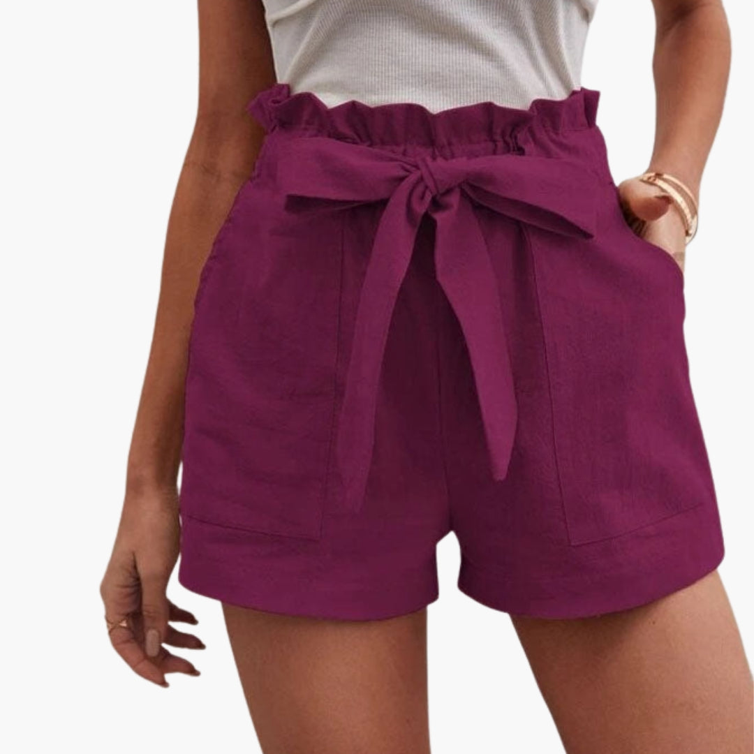 Pantaloncini Donna Vita Alta con Coulisse