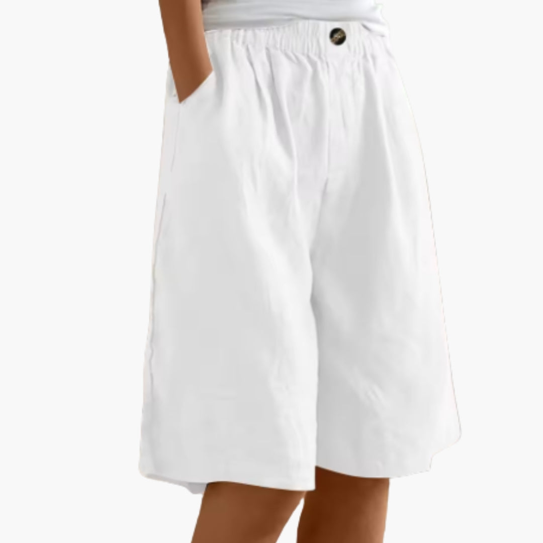 Short Femme avec Poches Latérales et Taille Élastique