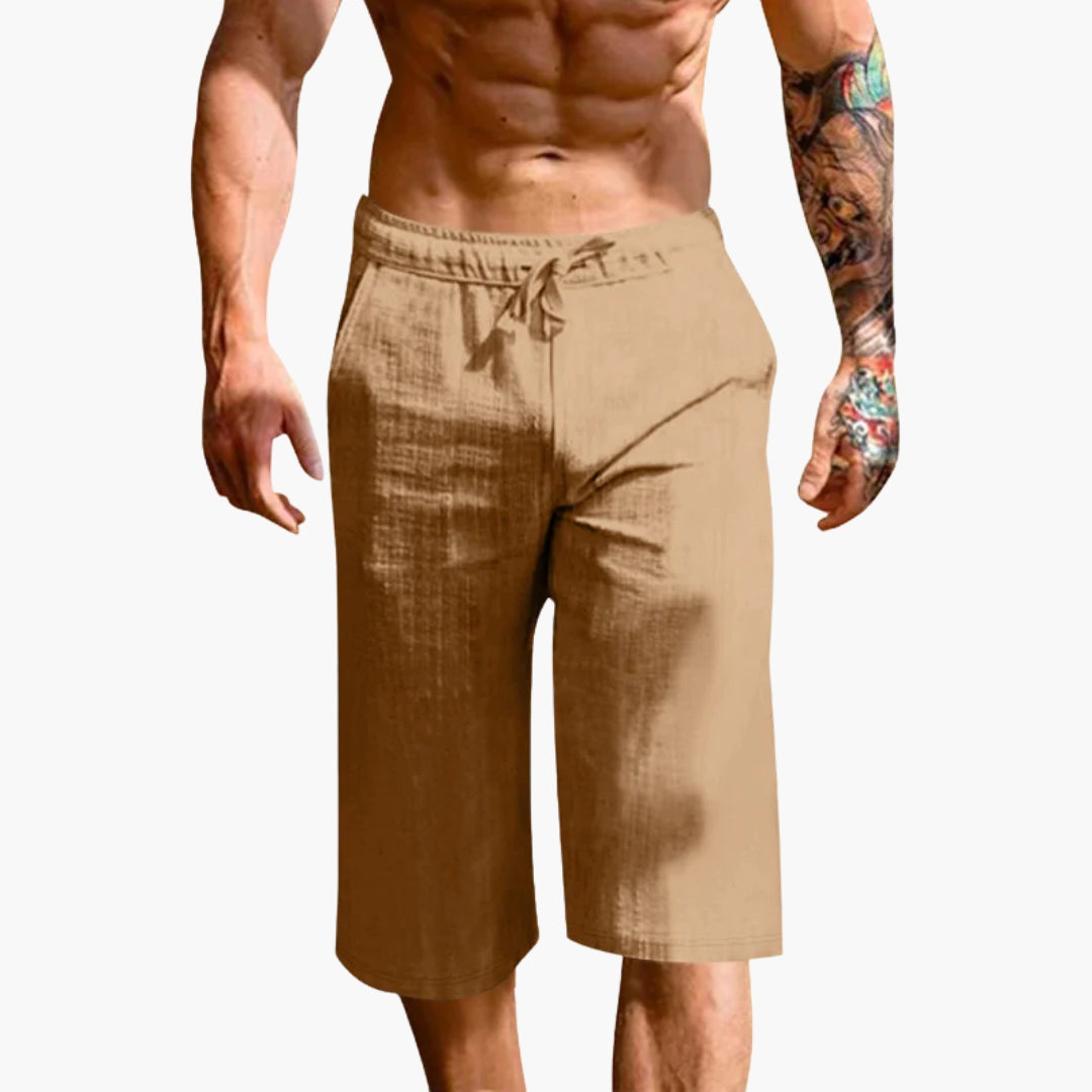 Pantaloncini sportivi da uomo con gambe dritte