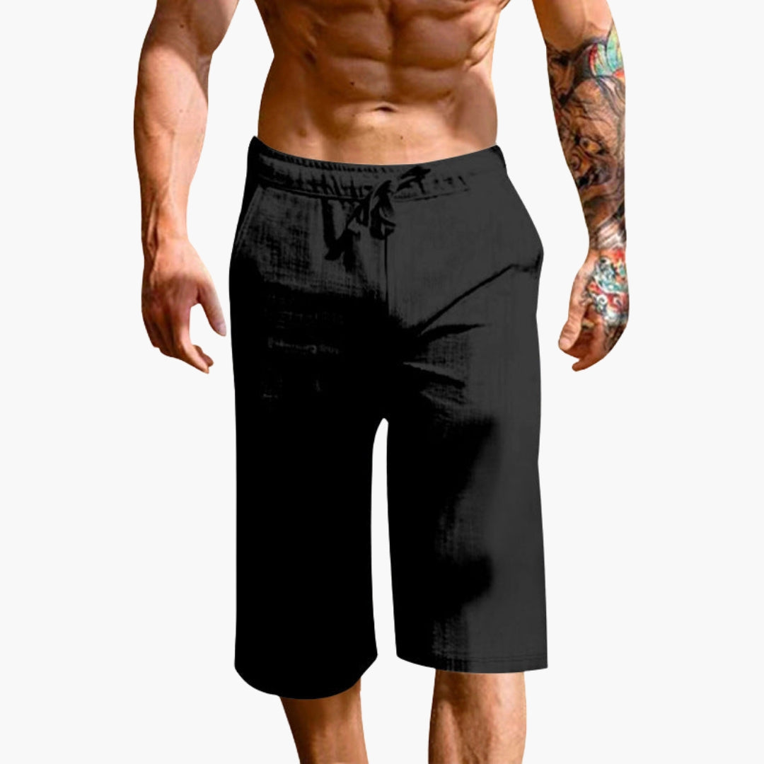 Pantaloncini sportivi da uomo con gambe dritte
