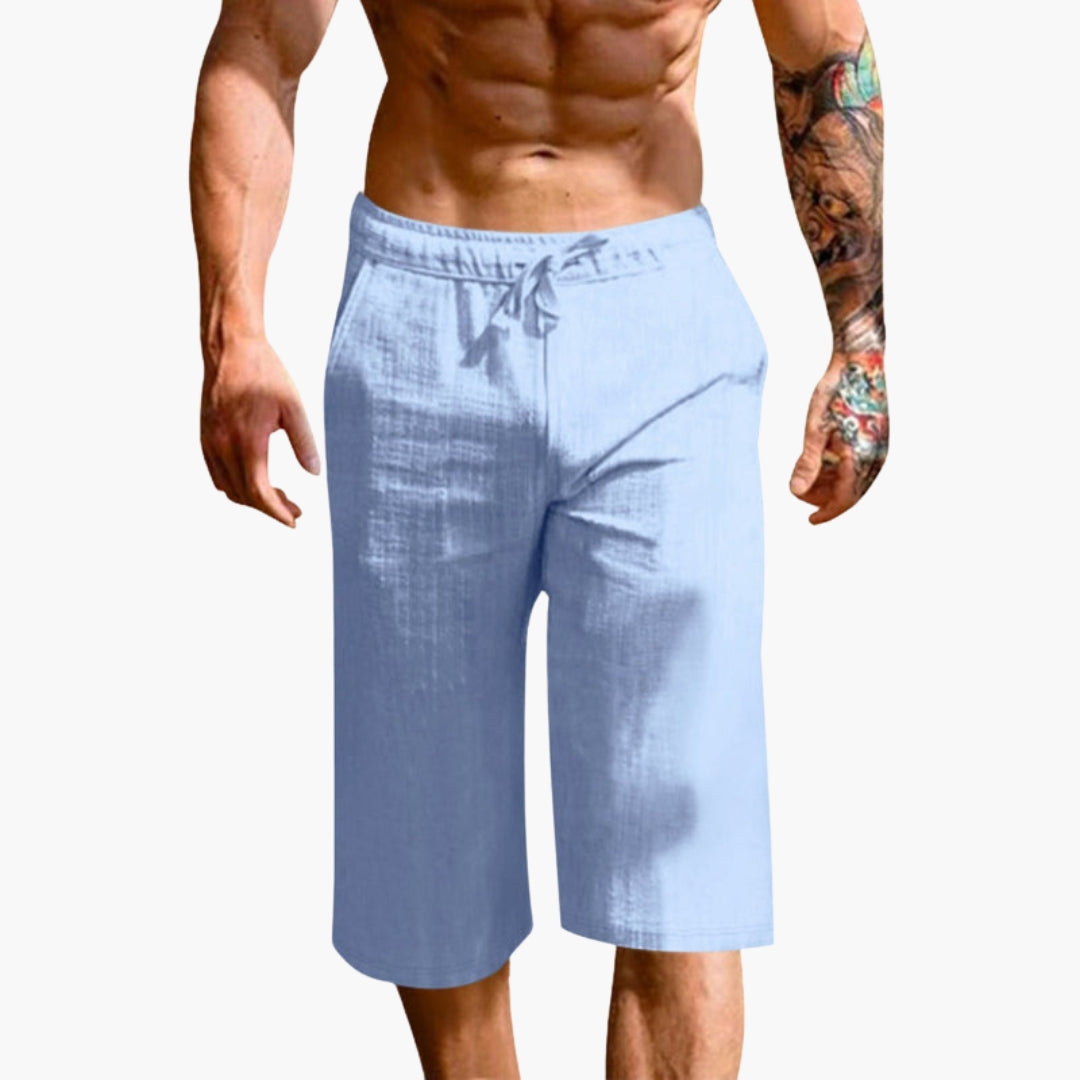 Pantaloncini sportivi da uomo con gambe dritte