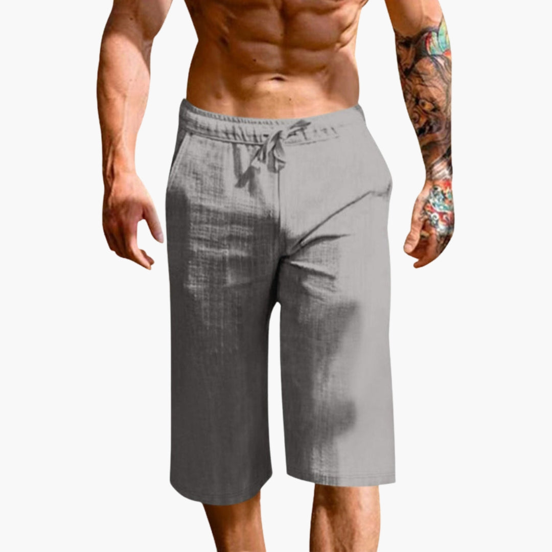 Pantaloncini sportivi da uomo con gambe dritte