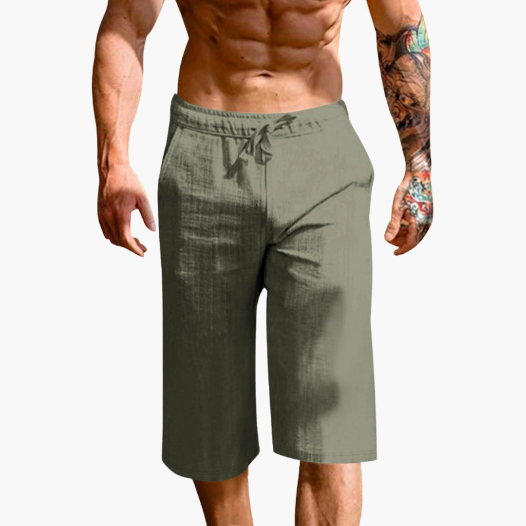 Pantaloncini sportivi da uomo con gambe dritte