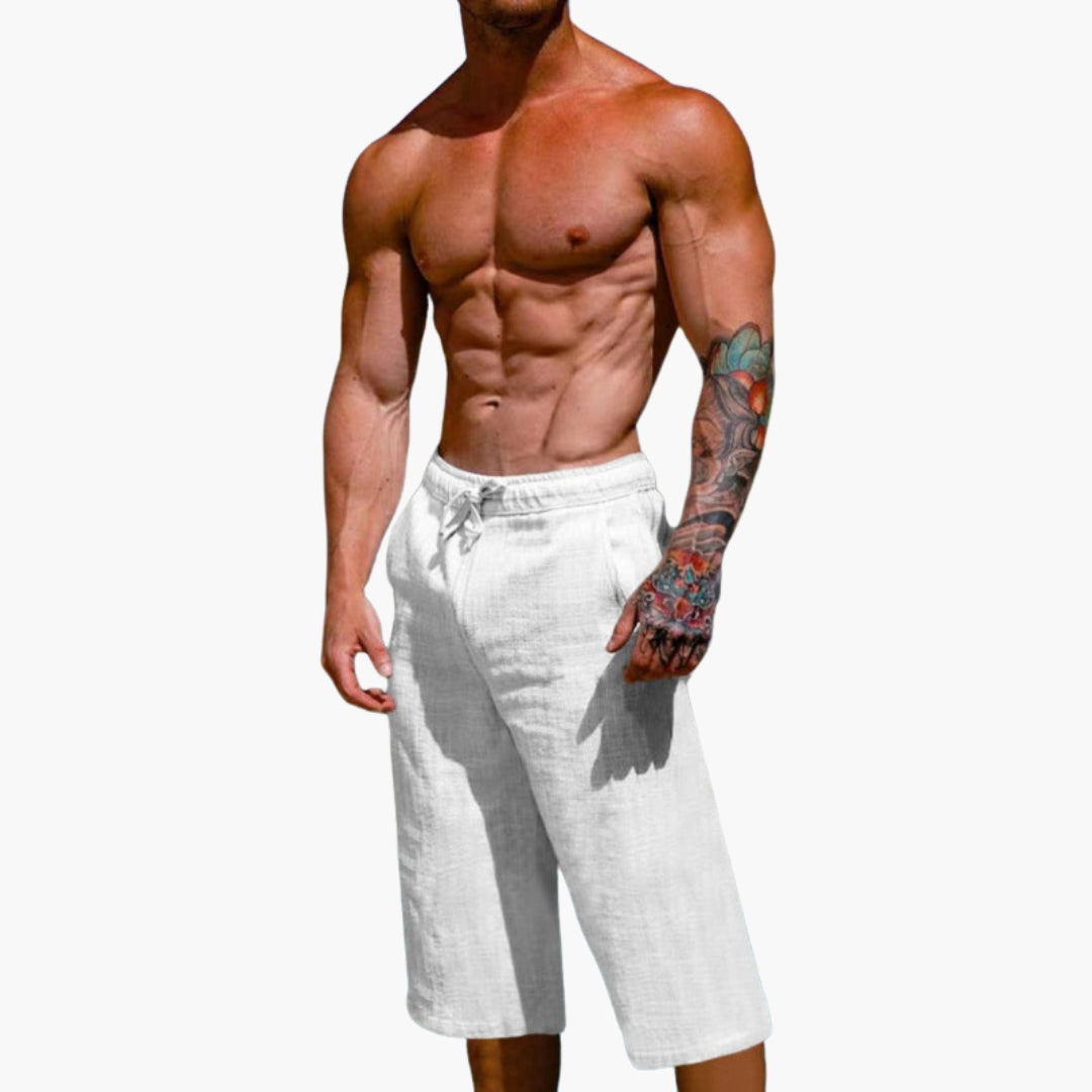 Pantaloncini sportivi da uomo con gambe dritte