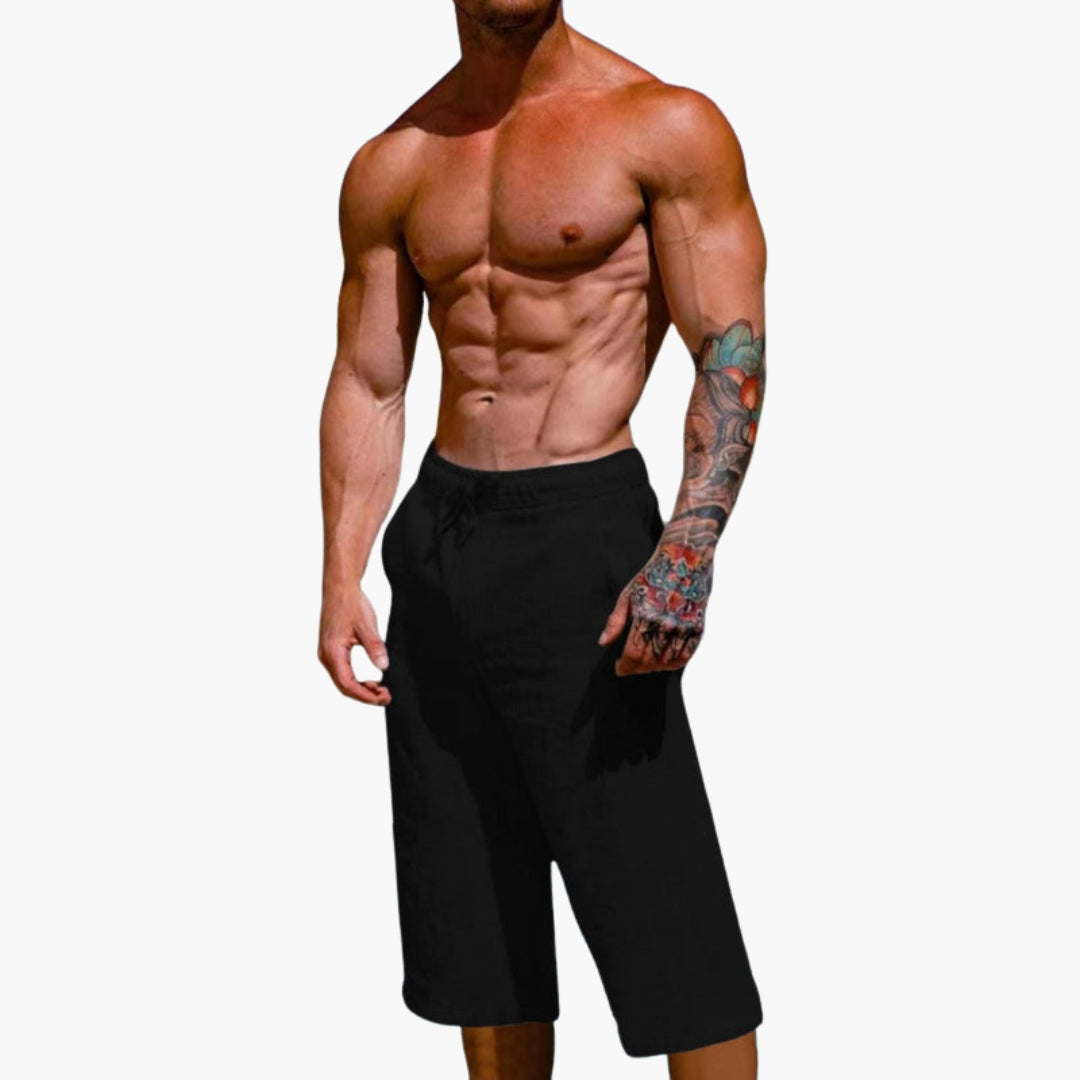 Pantaloncini sportivi da uomo con gambe dritte
