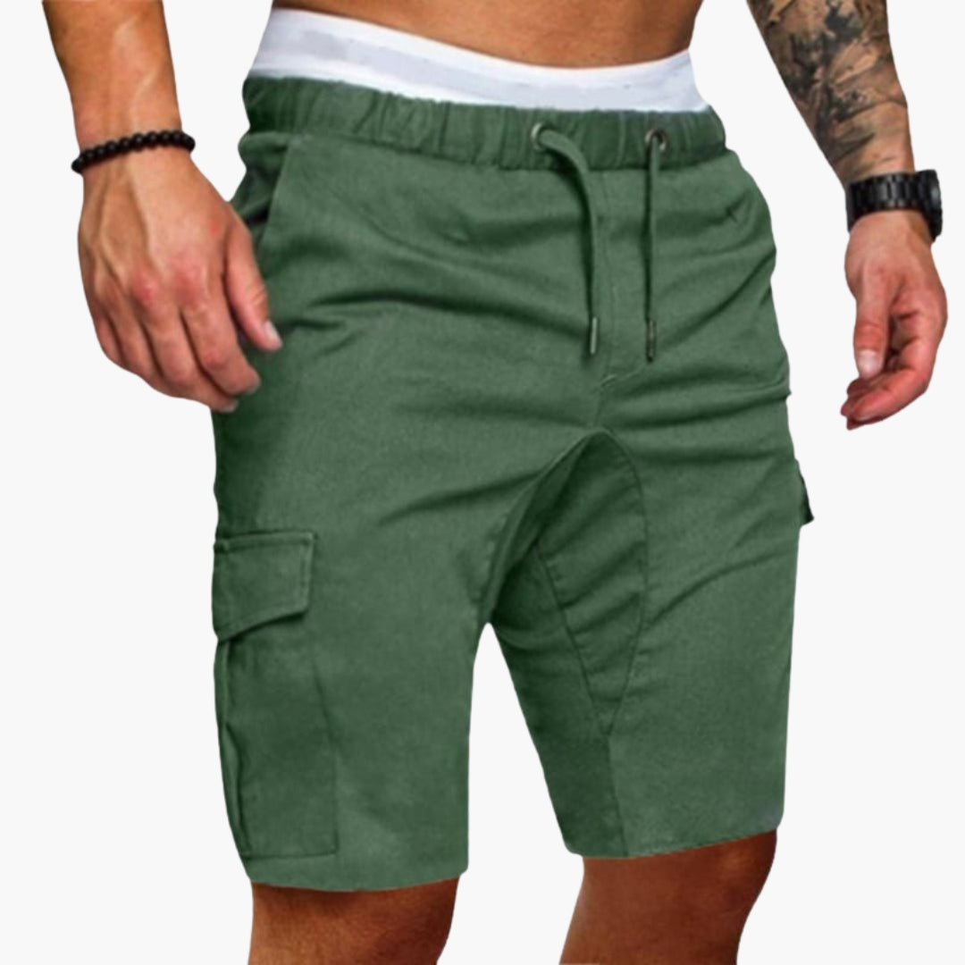 Short cargo homme a cordon de serrage