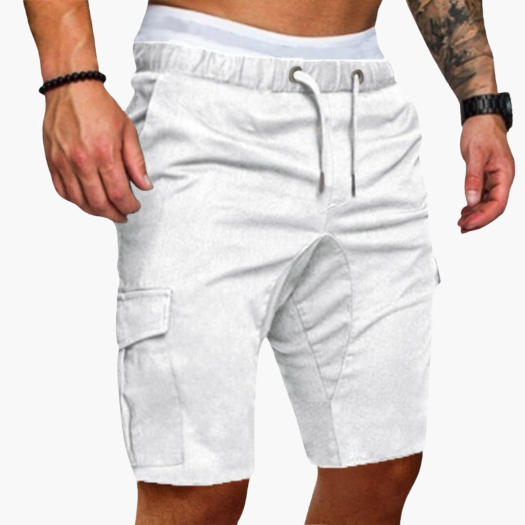 Short cargo homme a cordon de serrage