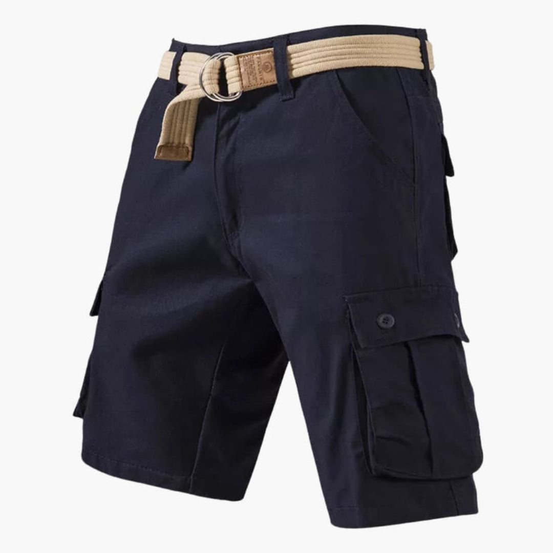 Pantaloncini cargo da uomo con chiusura lampo