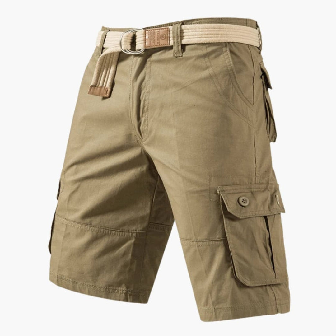 Pantaloncini cargo da uomo con chiusura lampo