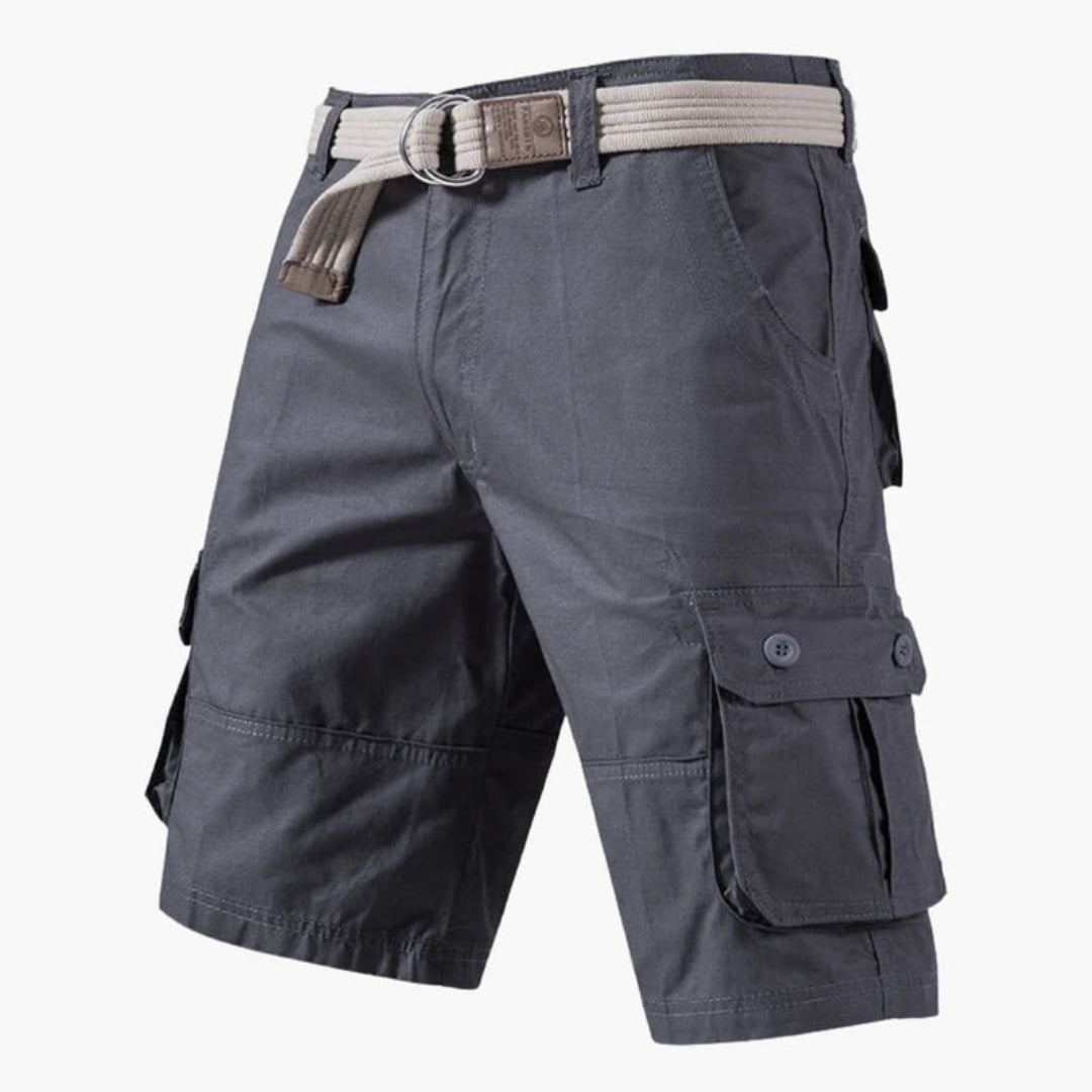 Pantaloncini cargo da uomo con chiusura lampo