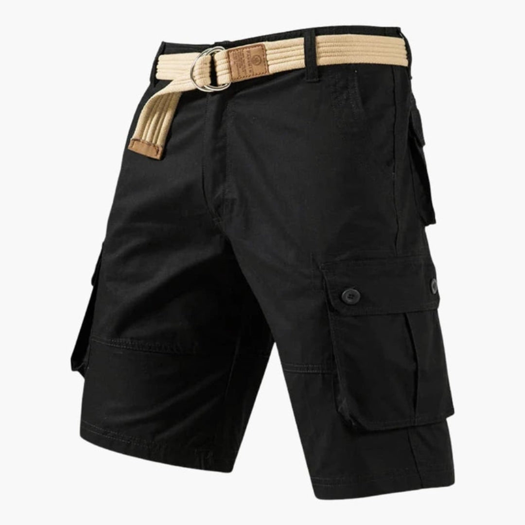 Pantaloncini cargo da uomo con chiusura lampo