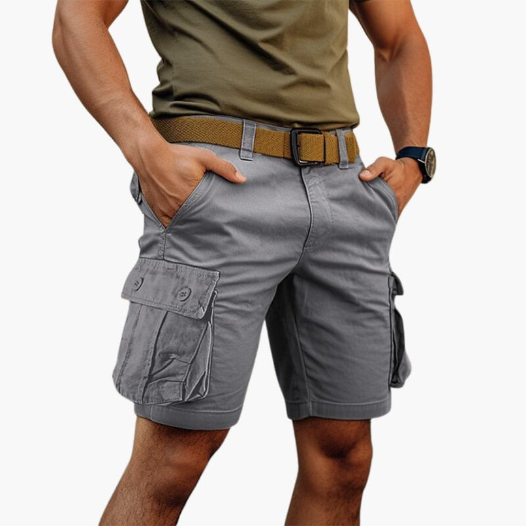 Pantaloncini cargo da uomo con chiusura lampo