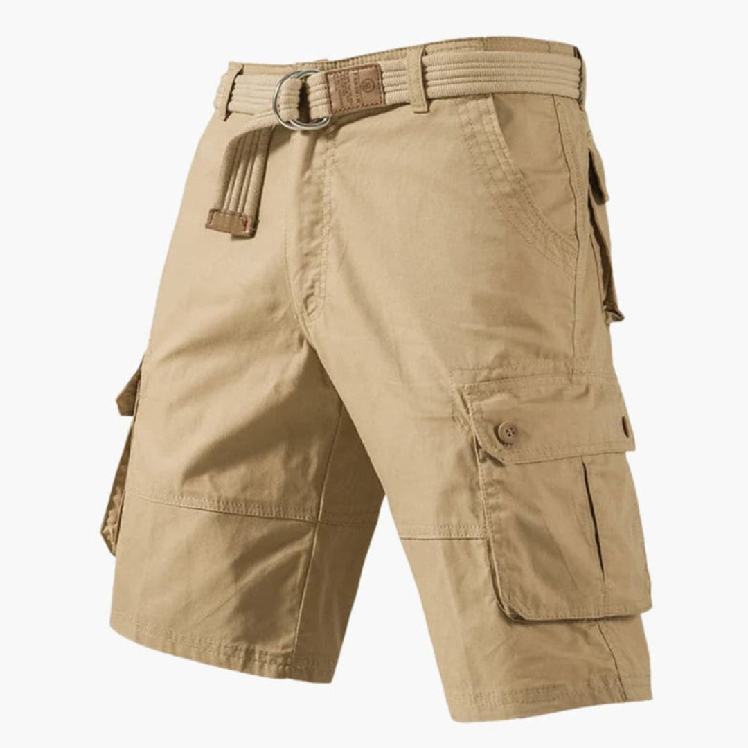 Pantaloncini cargo da uomo con chiusura lampo