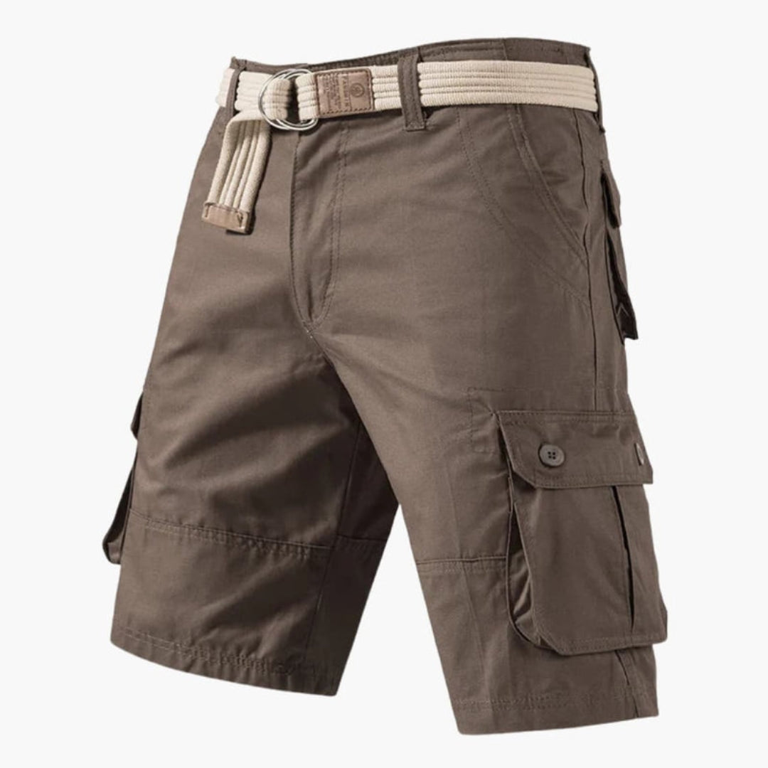 Pantaloncini cargo da uomo con chiusura lampo