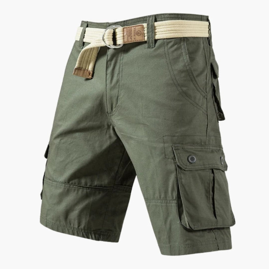 Pantaloncini cargo da uomo con chiusura lampo