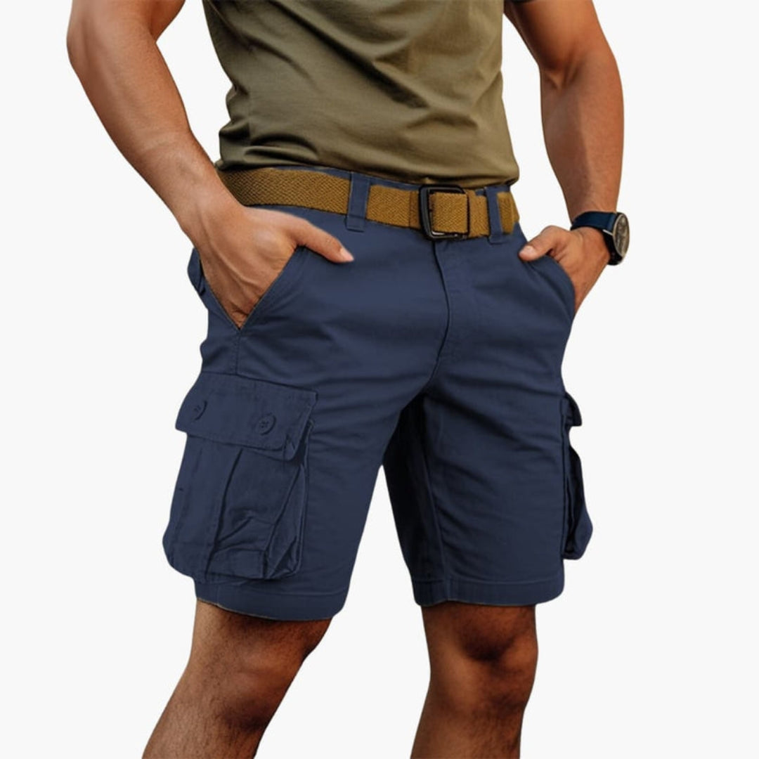 Pantaloncini cargo da uomo con chiusura lampo