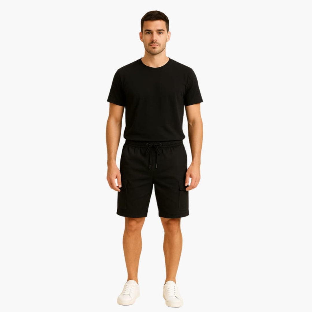 Pantaloncini cargo da uomo con tasca a patta