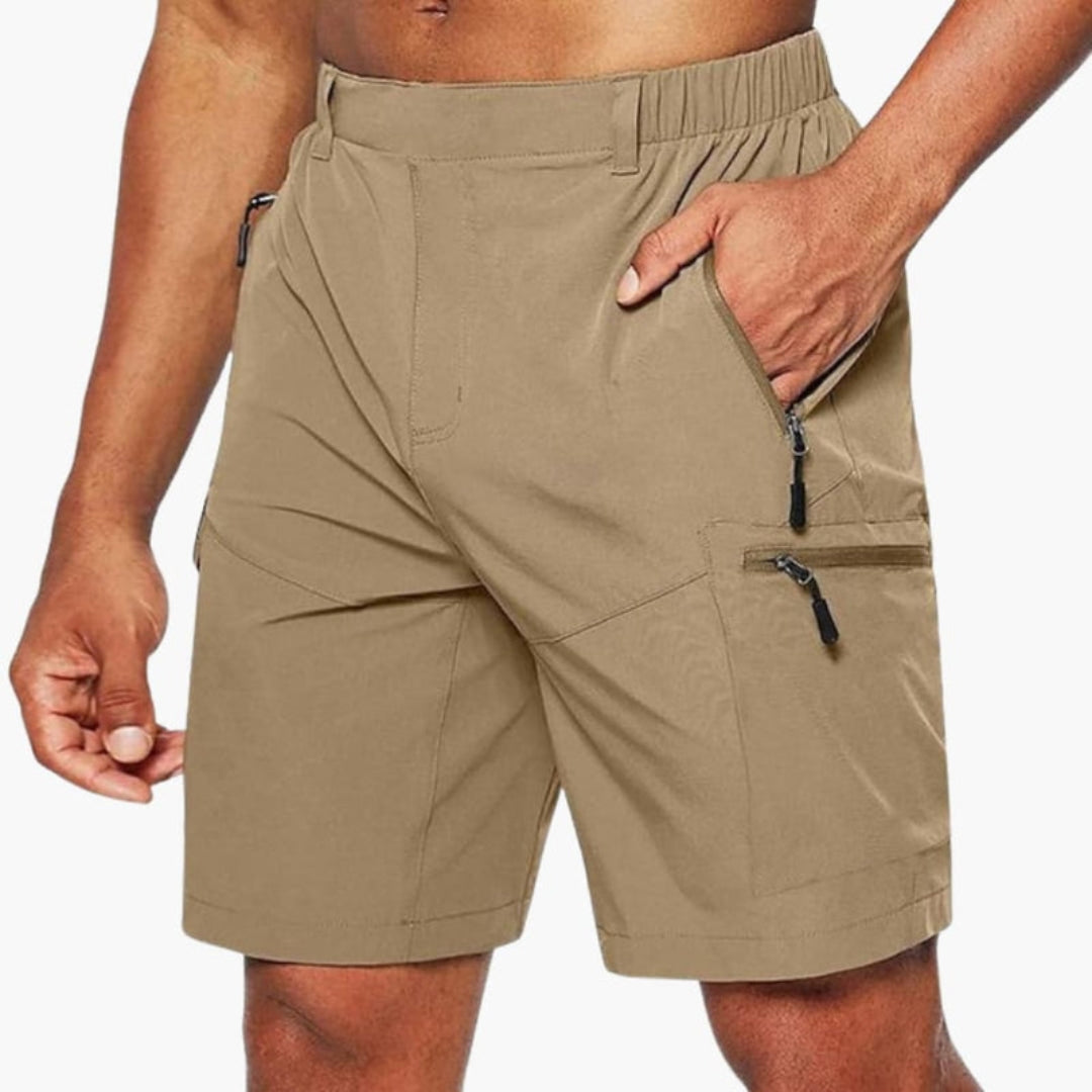 Pantaloncini cargo da uomo con tasche con cerniera