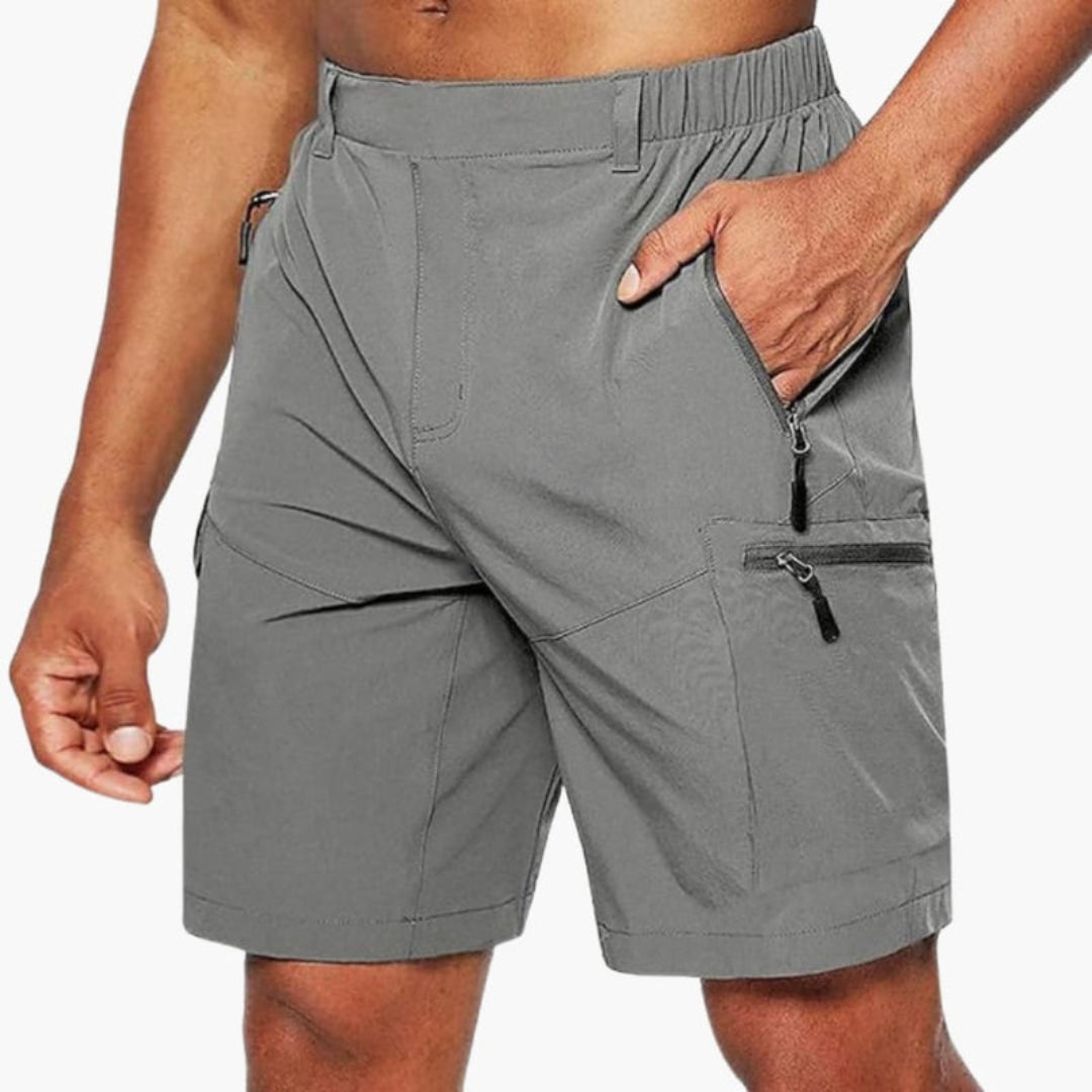 Pantaloncini cargo da uomo con tasche con cerniera