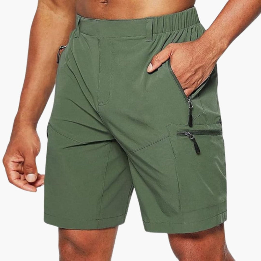 Pantaloncini cargo da uomo con tasche con cerniera