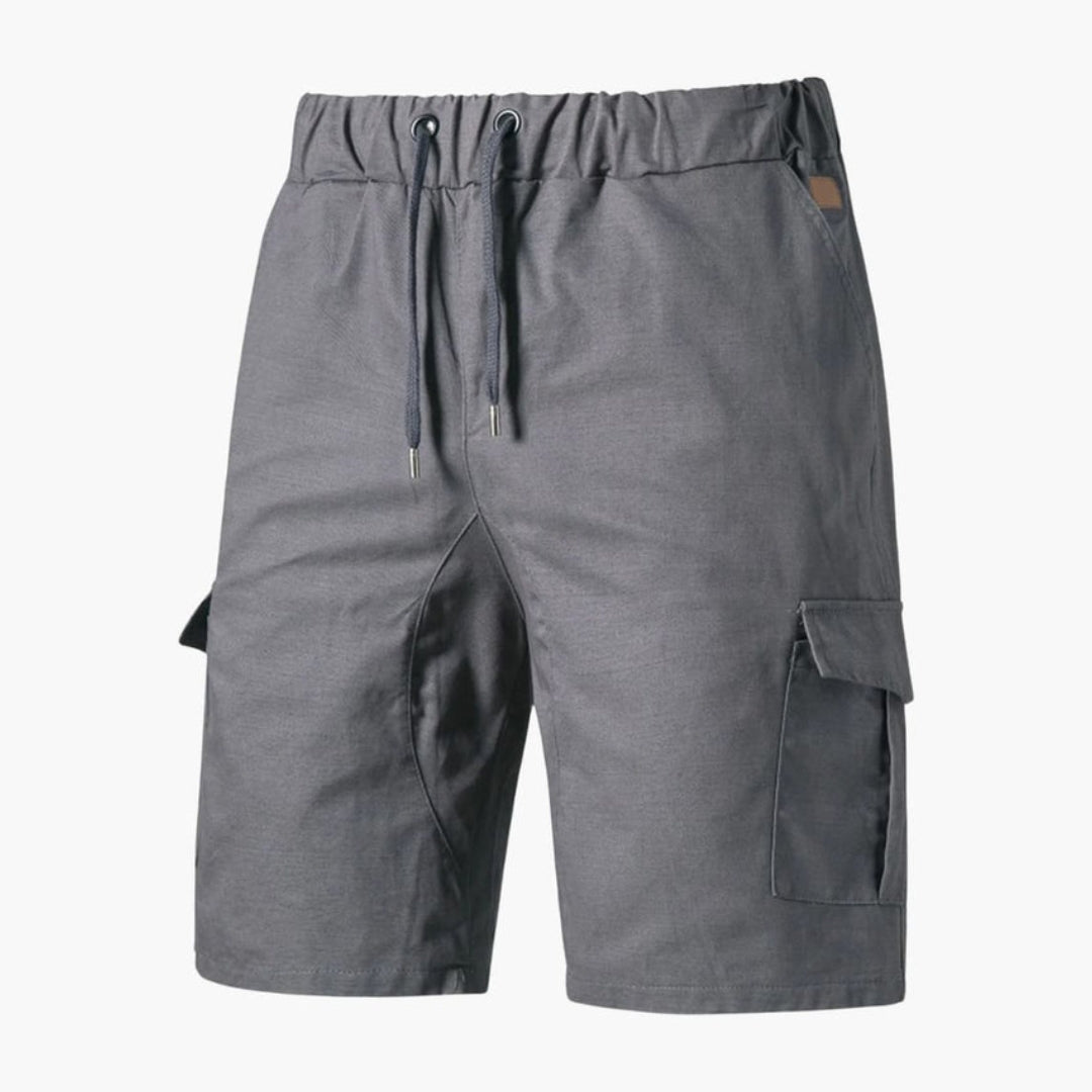 Short cargo homme avec taille à cordon ajustable