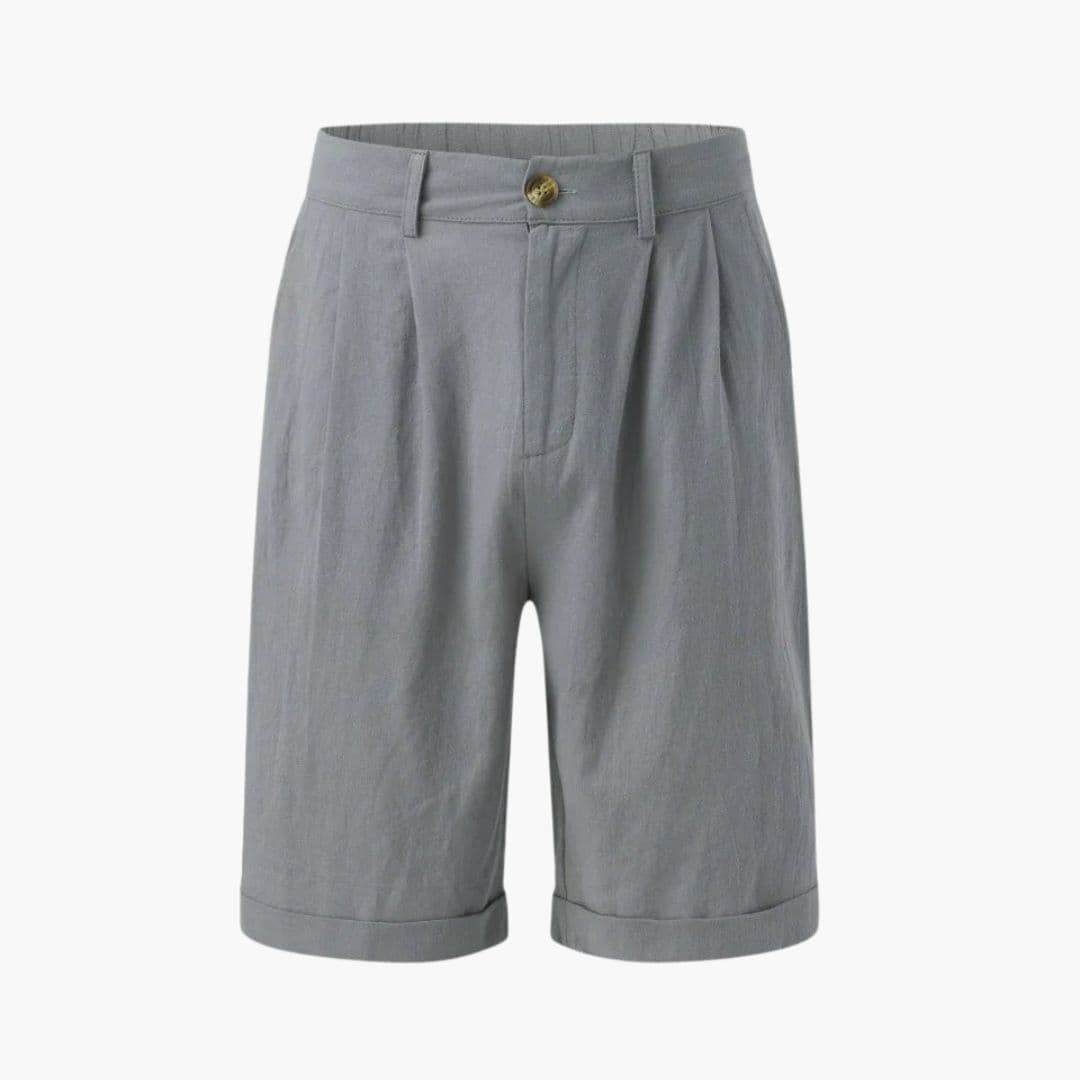 Short chino pour homme avec plis avant