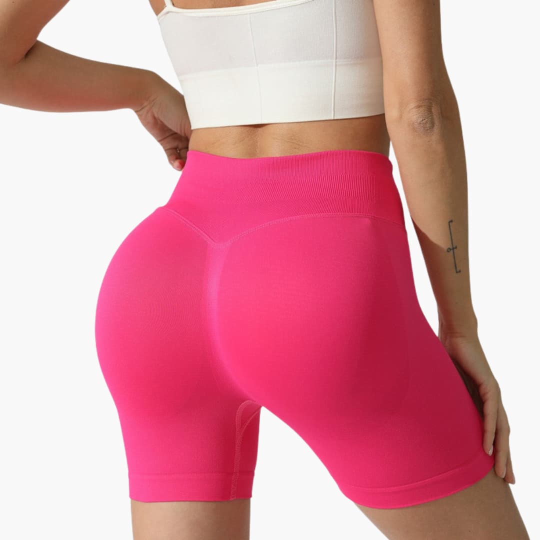 Short sportivo da donna a vita alta con taglio aderente