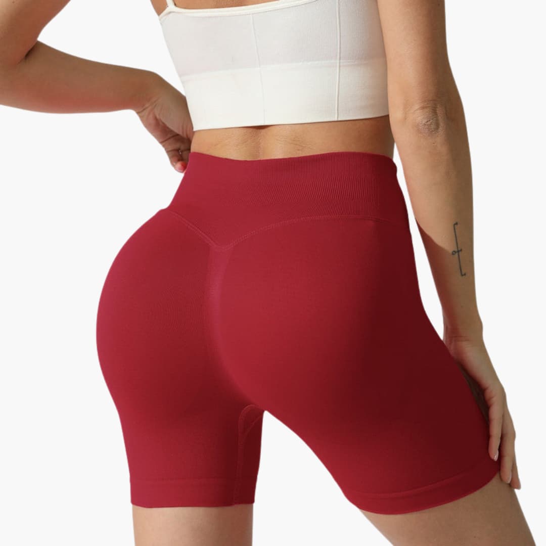 Short sportivo da donna a vita alta con taglio aderente