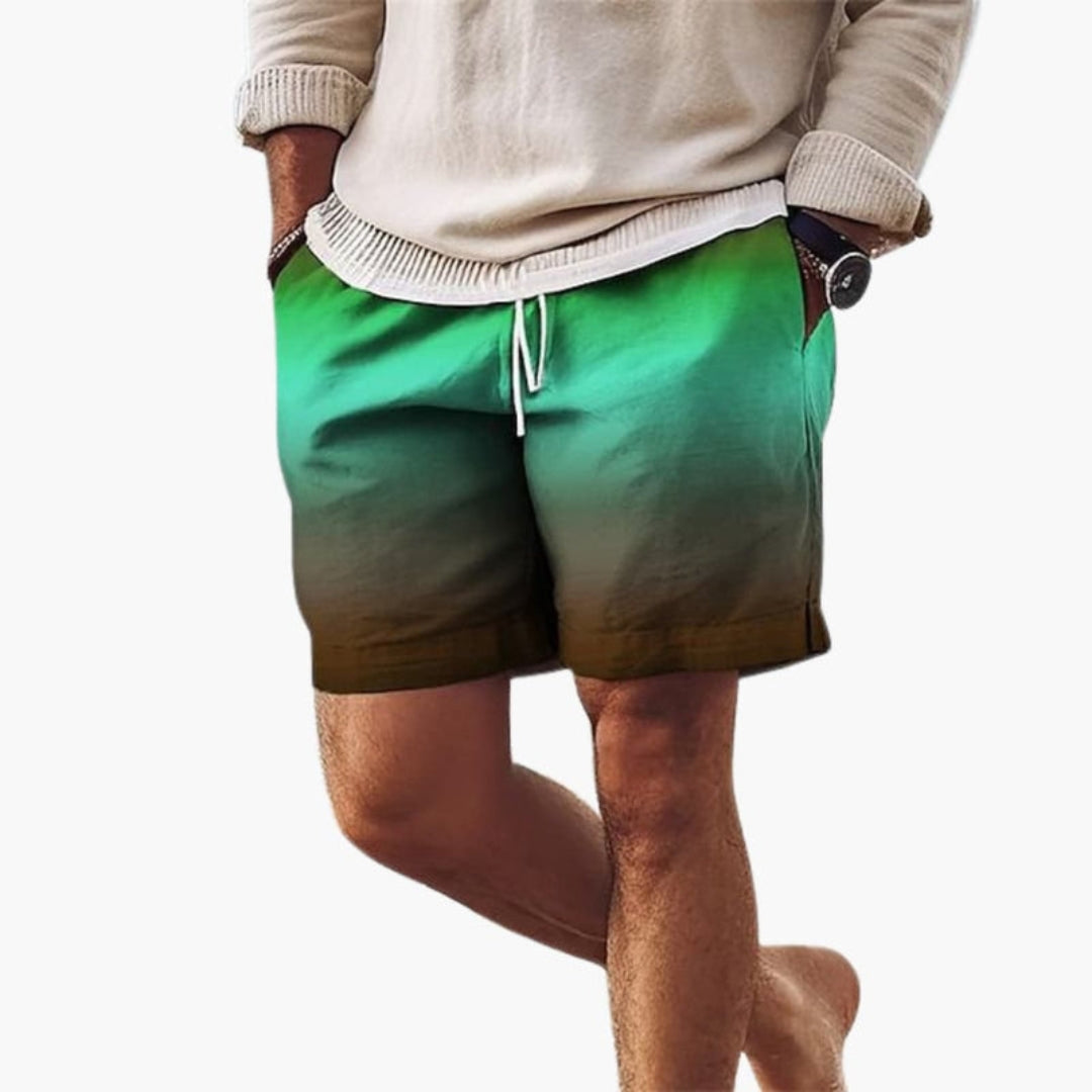 Pantaloncini da uomo con coulisse e motivo sfumato