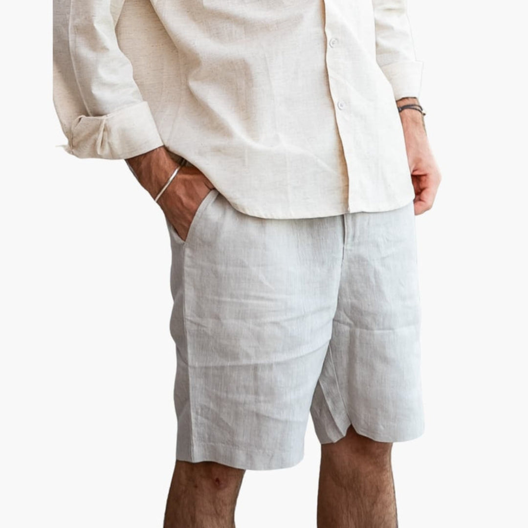 Short homme a taille à cordon et poches latérales