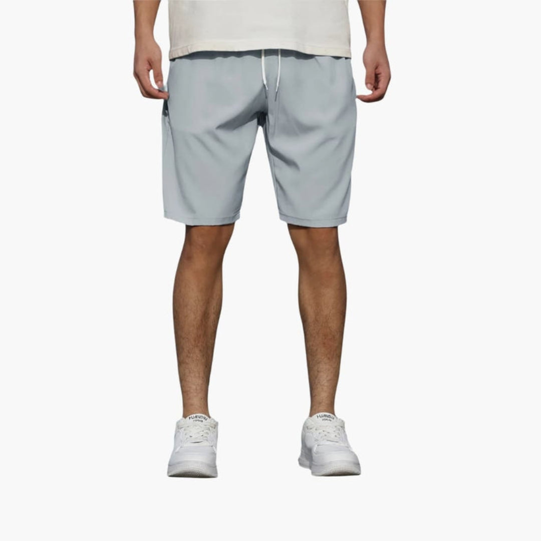 Pantalones cortos para hombre con cintura ajustable y superficie lisa