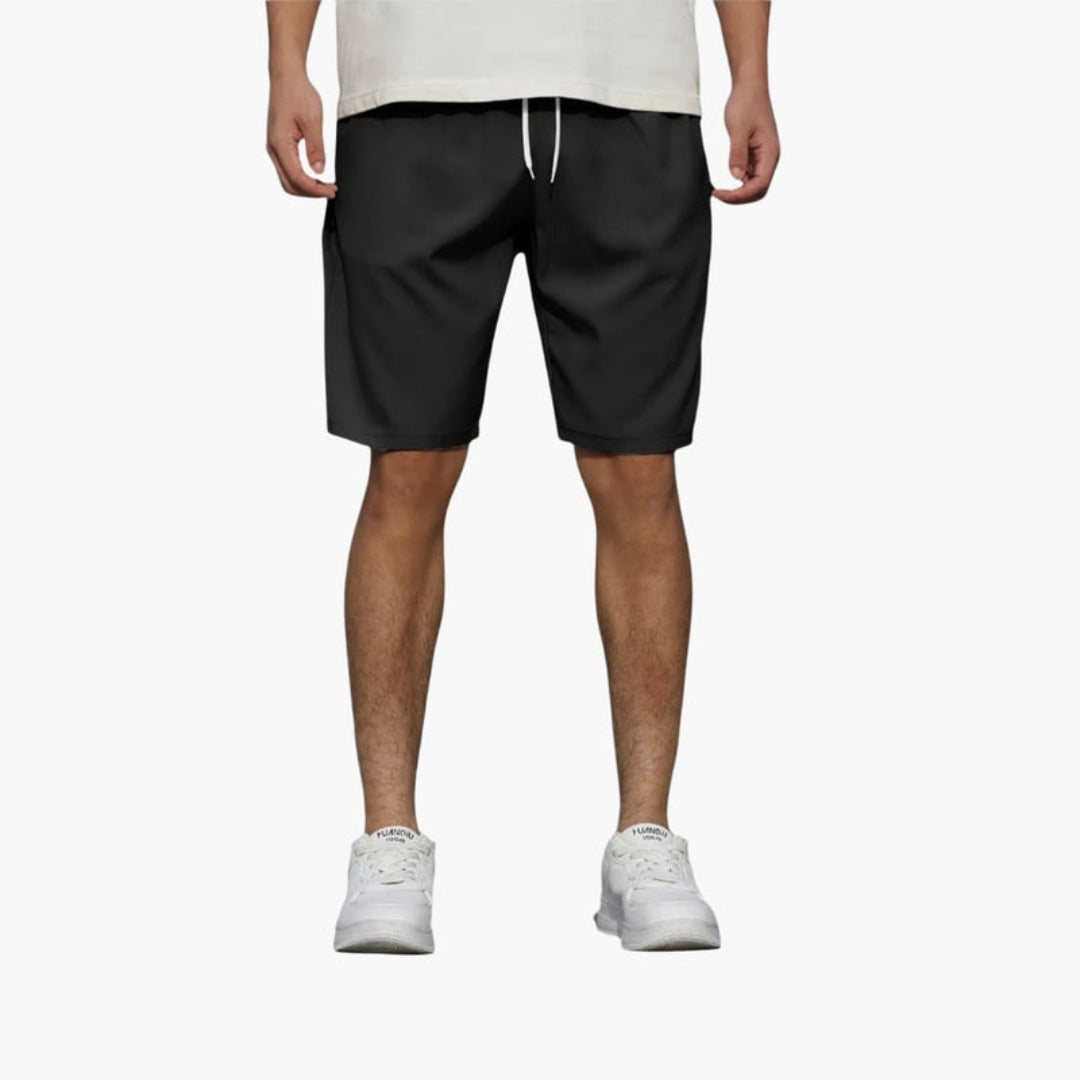 Pantalones cortos para hombre con cintura ajustable y superficie lisa