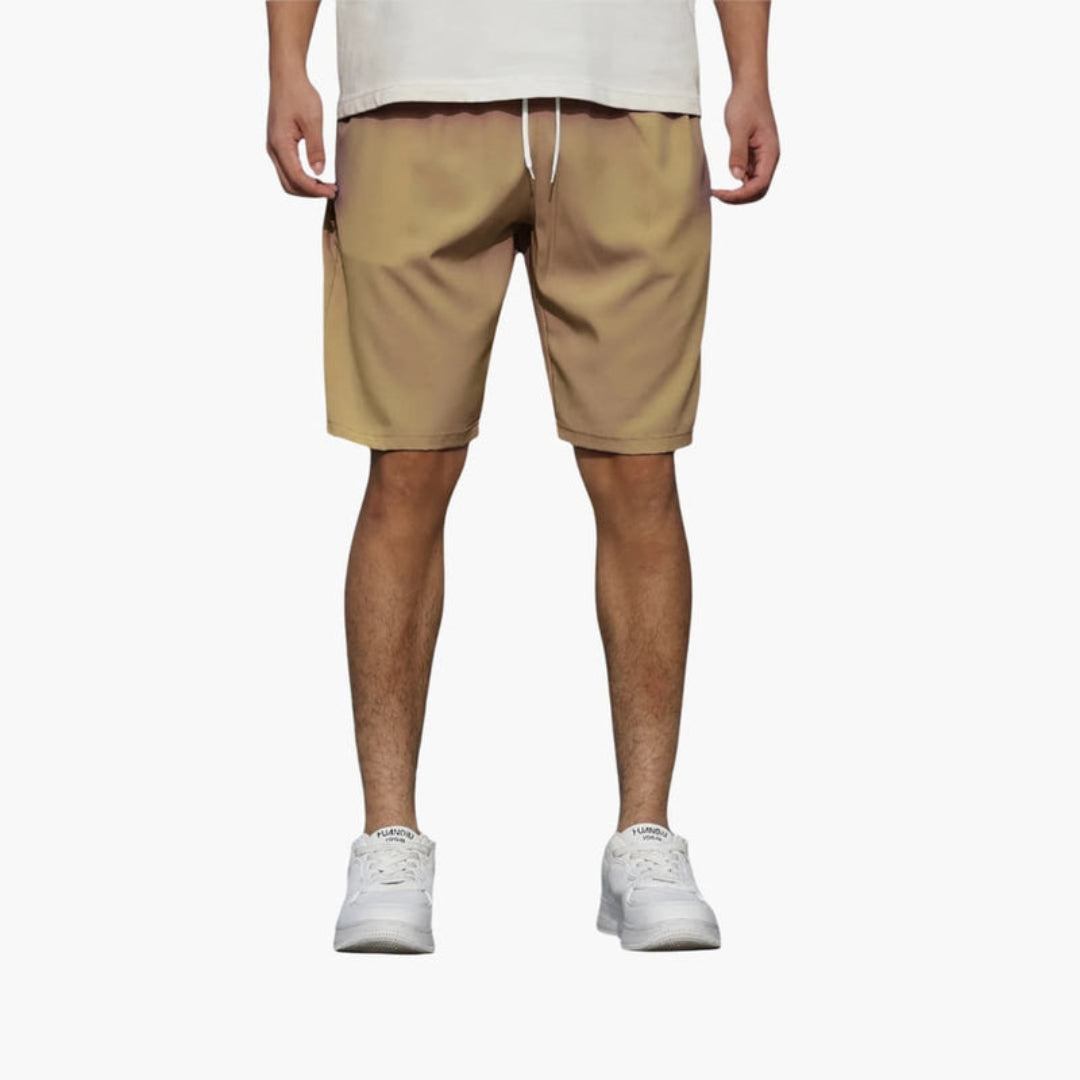 Pantalones cortos para hombre con cintura ajustable y superficie lisa
