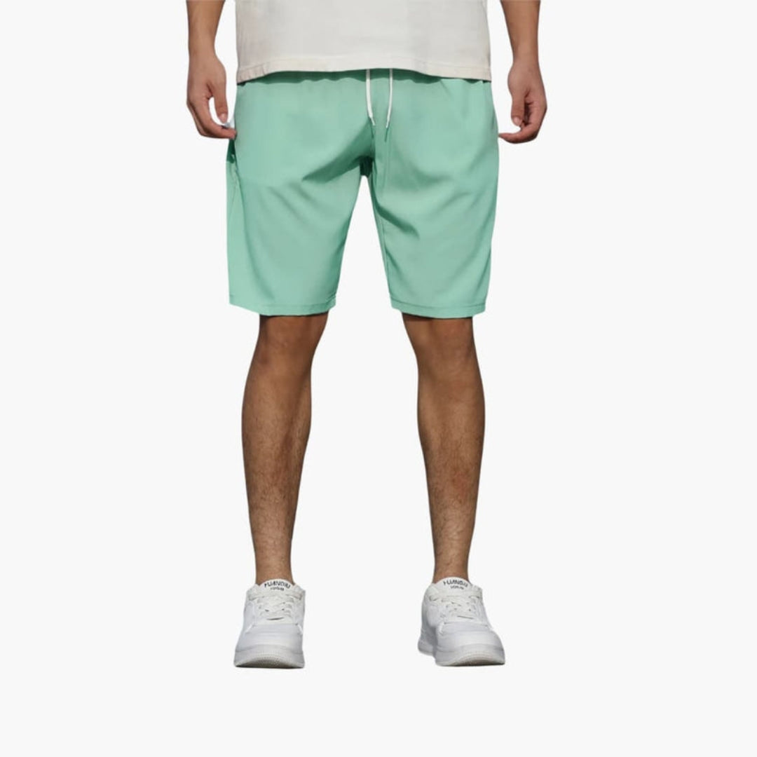 Pantalones cortos para hombre con cintura ajustable y superficie lisa