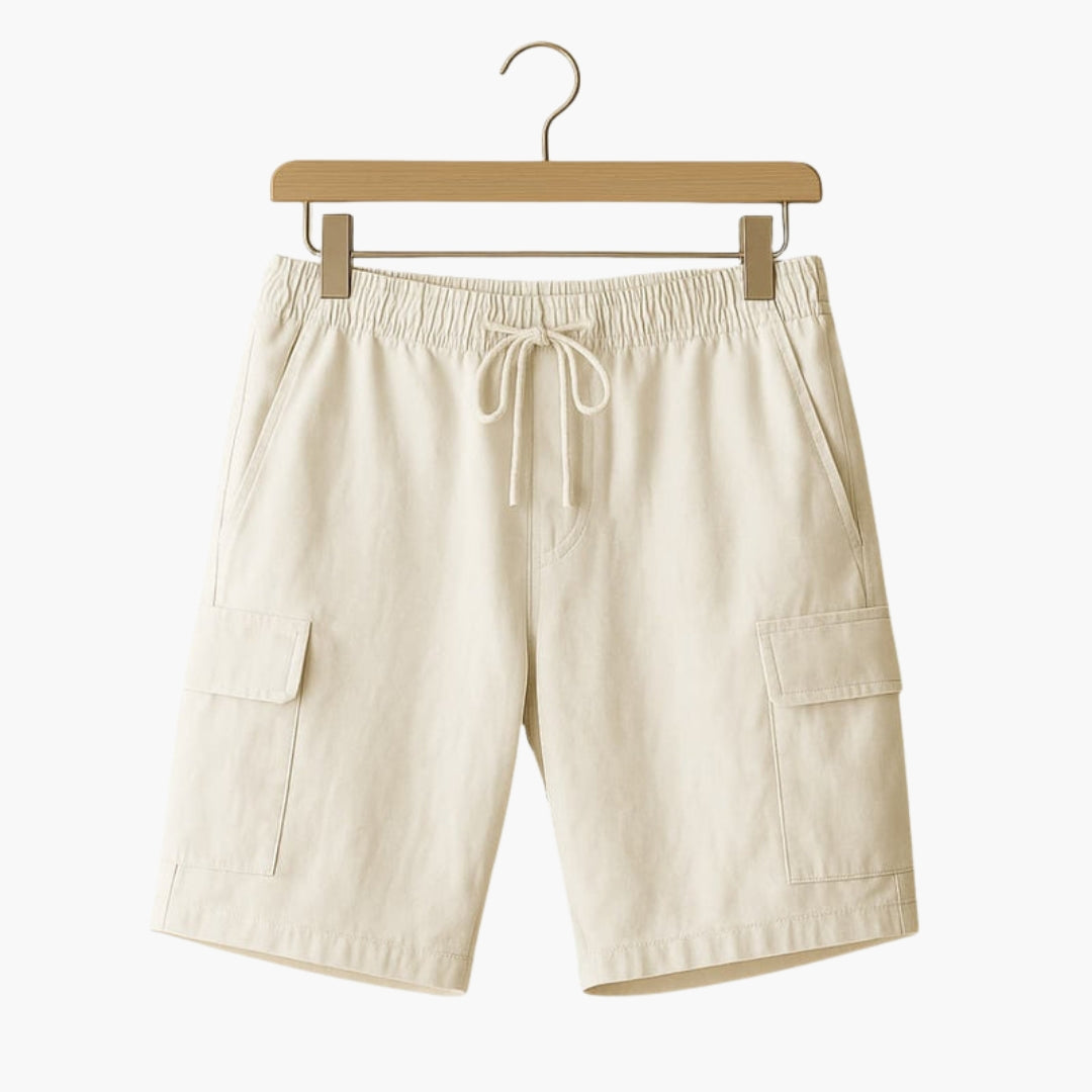 Pantaloncini da uomo con coulisse e tasche cargo